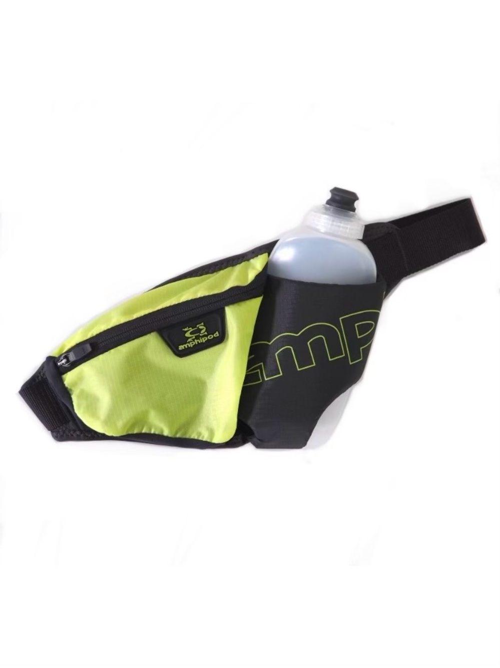 The Amphipod Bottle Waist Pack - Neon Yellow/Green